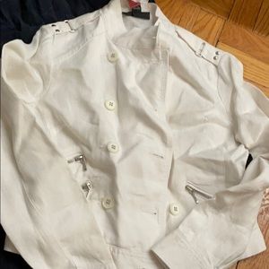 White INC linen jacket